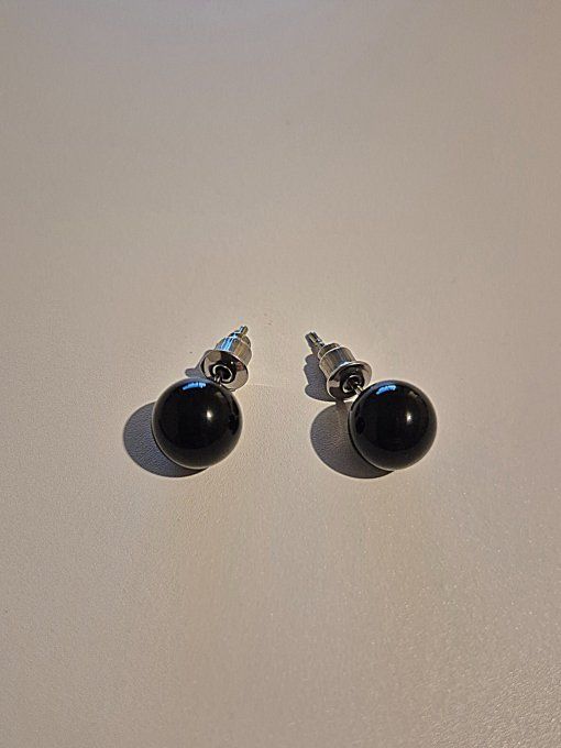 Boules 08mm Obsidienne 
