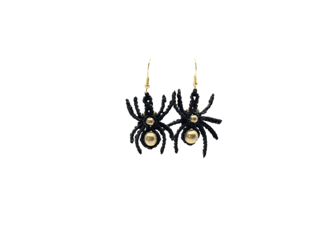 Boucles d'Oreilles "Dame Arachné" – L’Art du Tissage, Entre Mythe et Élégance