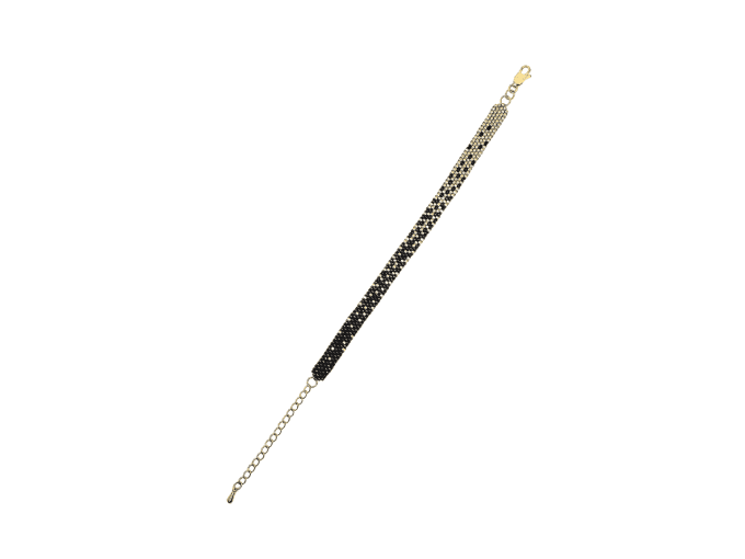 Bracelet Dégradé Or & Noir – Élégance Contrastée